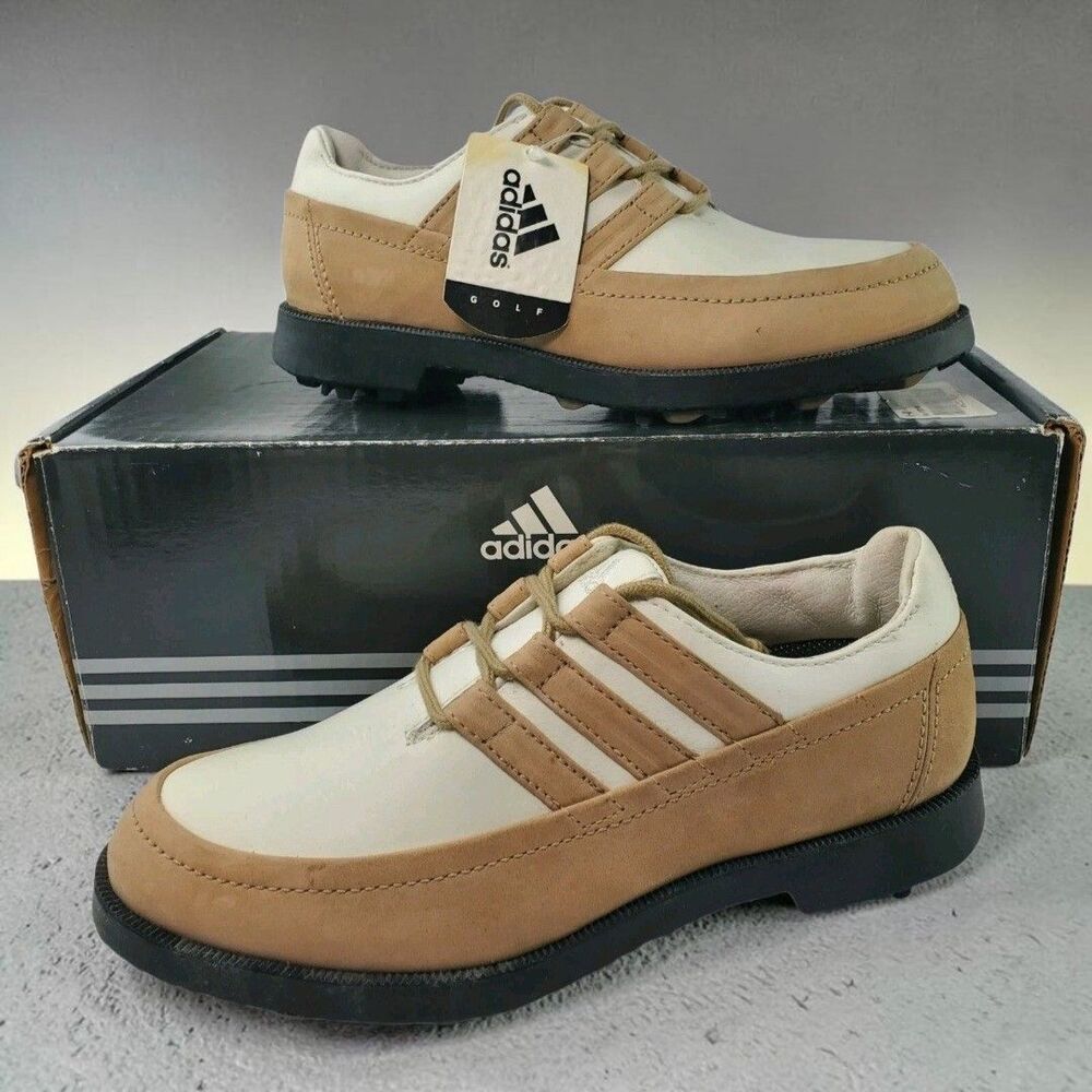 Adidas FitFoam Saddle Golf Shoe Womens 5 Waterproof Leather Fast Twist Y2K VTG